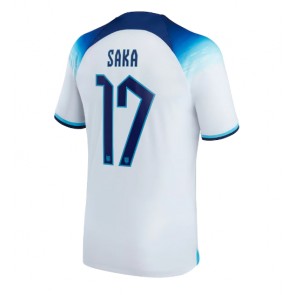 England Bukayo Saka #17 Replica Home Stadium Shirt World Cup 2022 Short Sleeve